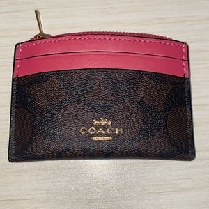 Coach small wallet zipper